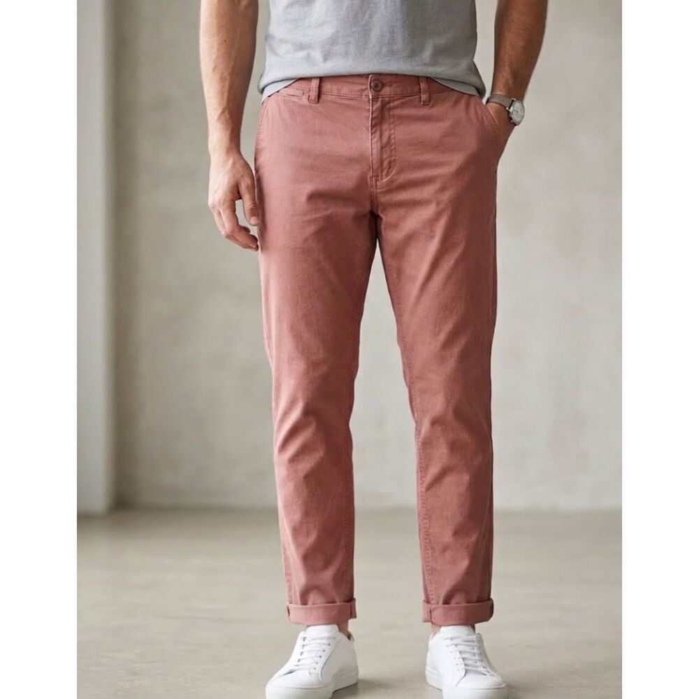 Old Navy Athletic Taper Lived-In Khaki Non-Stretch Pants Men's Size 36 x 30